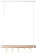 Brilliant - Lampadario a sospensione con filo WHITEWOOD 5xE27/30W/230V