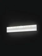Bend applique led 30w 1800lm 3000k in metallo e plexiglass 60cm