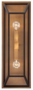 Applique Contemporanea Fu Lighton Ottone Vetro 2 Luci E14