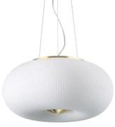 Sospensione Moderna Arizona Vetro Bianco 3 Luci Gx53 9W 3000K Luce Calda