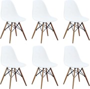 JULIETTE - sedia stile nordico con gambe in legno set da 6