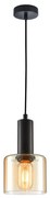 ITALUX PND-65342-1-BK+AMB - Lampadario a sospensione con filo SANTIA 1xE27/40W/230V