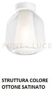 Plafoniera ottone sat. vetro beta trasparente 1176os-pl1 beta-tr