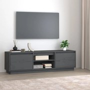 Mobile porta tv grigio 140x35x40 cm in legno massello di pino