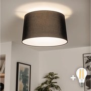 Brilagi - Plafoniera LED da soffitto CERIA 1xE27/40W/230V Ø 45 cm nero