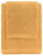 Set asciugamani bagno giallo per viso e ospite in cotone puro Spring
