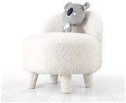 Poltrona per bambini bianca in tessuto bouclé Moouv - Artie