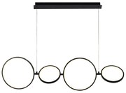 Lampadario Contemporaneo Circo Acciaio Bianco Policarbonato Nero Led 40,7W 3000K