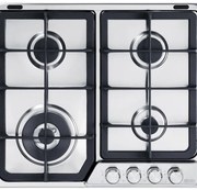 Piano cottura 4 fuochi L 58 cm PFI 46 GH DE'LONGHI silver griglie in ghisa