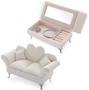 Divanetto portagioie crema 24x13x10 cm