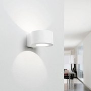 Applique LED design in gesso Dolopia bianco, TECNICO bianco caldo