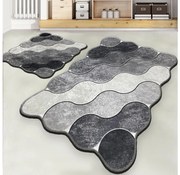 SET 2x Tappeto da bagno CIRCLE 60/100 cm grigio