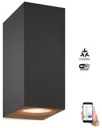 WiZ -LED RGBW Applique dimmerabile UP&DOWN 2xGU10/4,7W/230V Wi-Fi CRI 90 nero