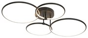 Plafoniera nera con LED dimmerabile a 3 livelli 4 luci - Joaniqa