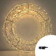 Ghirlanda decorativa luminosa 40cm 800 Led in metallo Bianco Caldo Wisdom