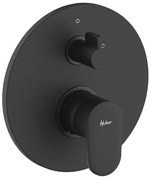 Rubinetto per doccia getto laminare cristallino ad incasso monocomando PLANO nero opaco HUBER