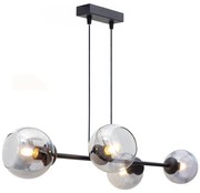 Lampadario a sospensione con filo LATIL 4xE27/60W/230V nero