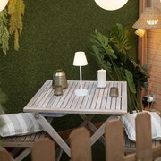 Lampada da tavolo bianca con LED ricaricabile con dimmer touch - Renata