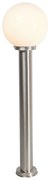 Lampada da esterno moderna in acciaio inox 100 cm con sfera in plastica IP44 - Sfera