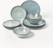 Servizio di piatti fatto a mano Nordic Sea, 4 persone (12 pz)