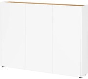 Armadietto bianco con effetto rovere 138x105x25 cm Libbiano – Germania