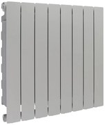 Radiatore acqua calda PRODIGE MODERN in alluminio, 8 elementi, interasse 600 mm, silver