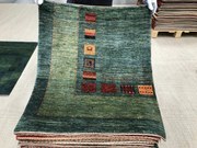 Loribaft Tappeto persiano 90x100 Verde (Iran) Annodato A Mano