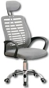 Poltrona Ufficio Mouse - Ergonomica, Schienale Traspirante, Grigio