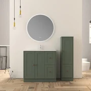 Colonna per mobile bagno Hampton BADEN HAUS 1 cassetto 1 anta P 33.5 x L 34 x H 126 cm verde opaco