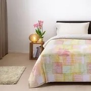 Trapunta 1 piazza e mezza quadretti stampa colorata Lola