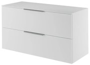 Mobile da bagno sotto lavabo Neo bianco laccato L 120 x H 65 x P 48.3 cm 2 cassetti, lavabo non incluso