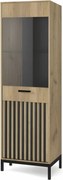 Vetrina Lamino W-1 in rovere artigianale/nero