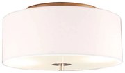 Plafoniera country bianca 30 cm 2 luci - Drum