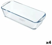 Stampo da Forno Pyrex Classic Vidrio Rettangolare Trasparente Vetro 28 x 11 x 8 cm (4 Unità)