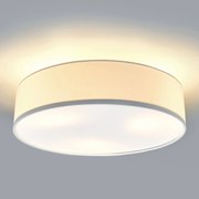 Lindby plafoniera Sebatin, Ø 50 cm, beige, tessuto, E27