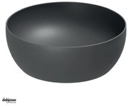 Azzurra Ceramica "Elegance Circle" Lavabo D'Appoggio Tondo Da Diam.40 Cm Nero Opaco