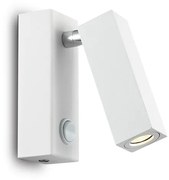 Applique Moderna Square Page Metallo Bianco Led 3W 3000K Luce Calda