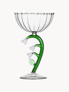 Calice champagne in vetro borosilicato fatto a mano Botanica