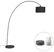 Lampada ad arco moderna nera con lampadine smart A60 Wifi - VINOSSA