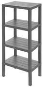 Scaffale bagno 4 ripiani grigio effetto legno in kit montaggio Buzz