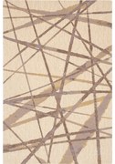 Tappeto in lana beige 100x180 cm Sticks - Agnella