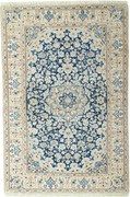 Nain Tappeto 180 x 120 Blu (Iran) Annodato A Mano