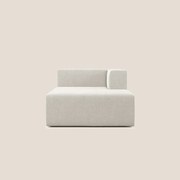 Nettuno modulo chaise longue in morbido tessuto bouclè T07 bianco