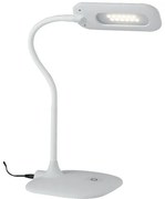 Lampada da lettura led darwin bianca con braccio orientabile 4,8w 7...