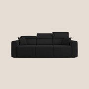 Orwell divano con 3 sedute estraibili in microfibra smacchiabile T11 nero