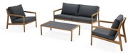MAGNET - salotto con struttura in alluminio verniciato effetto legno