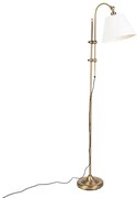 Lampada da terra classica bronzo paralume bianco - ASHLEY