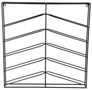 Portabottiglie da parete nero in metallo numero di bottiglie 10 67x66x7,5 cm Cuadro – PT LIVING