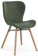 ALTEA Verde (tessuto Rio 140)/gambe rovere naturale - MODERNA SEDIA PER SALONE/SOGGIORNO/CUCINA/UFFICIO