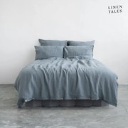 Lenzuolo matrimoniale in lino azzurro 200x220 cm Blue Fog - Linen Tales